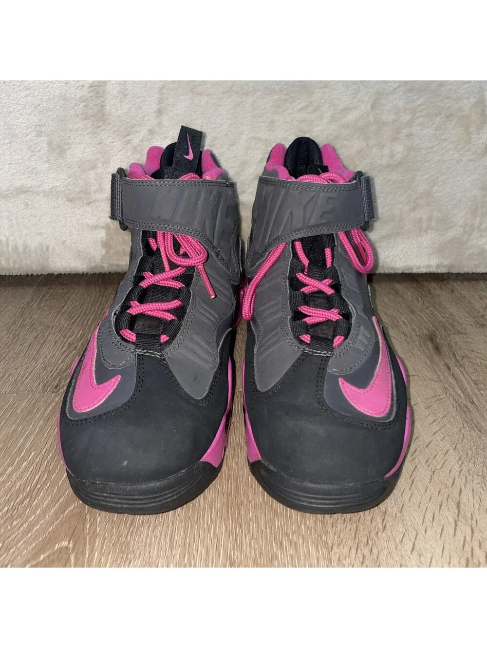 Nike Air Griffey Max 1 GS Black Gray Pink Retro Sneakers Ken Griffey Jr. Sz 5.5Y